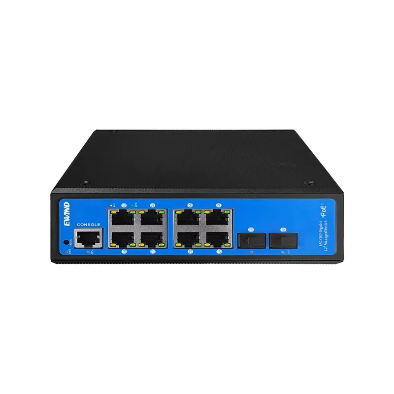 120W  10 Ports Support IEEE 802.3af/at PoE Standard Managed Industrial PoE Switch