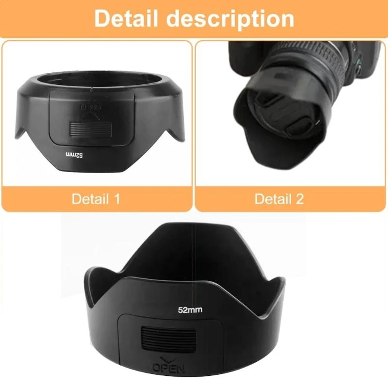 Nice Contrast Lens Hood for SMC DA18-55MM F3.5-5.6AL Portrait Landscape Photo