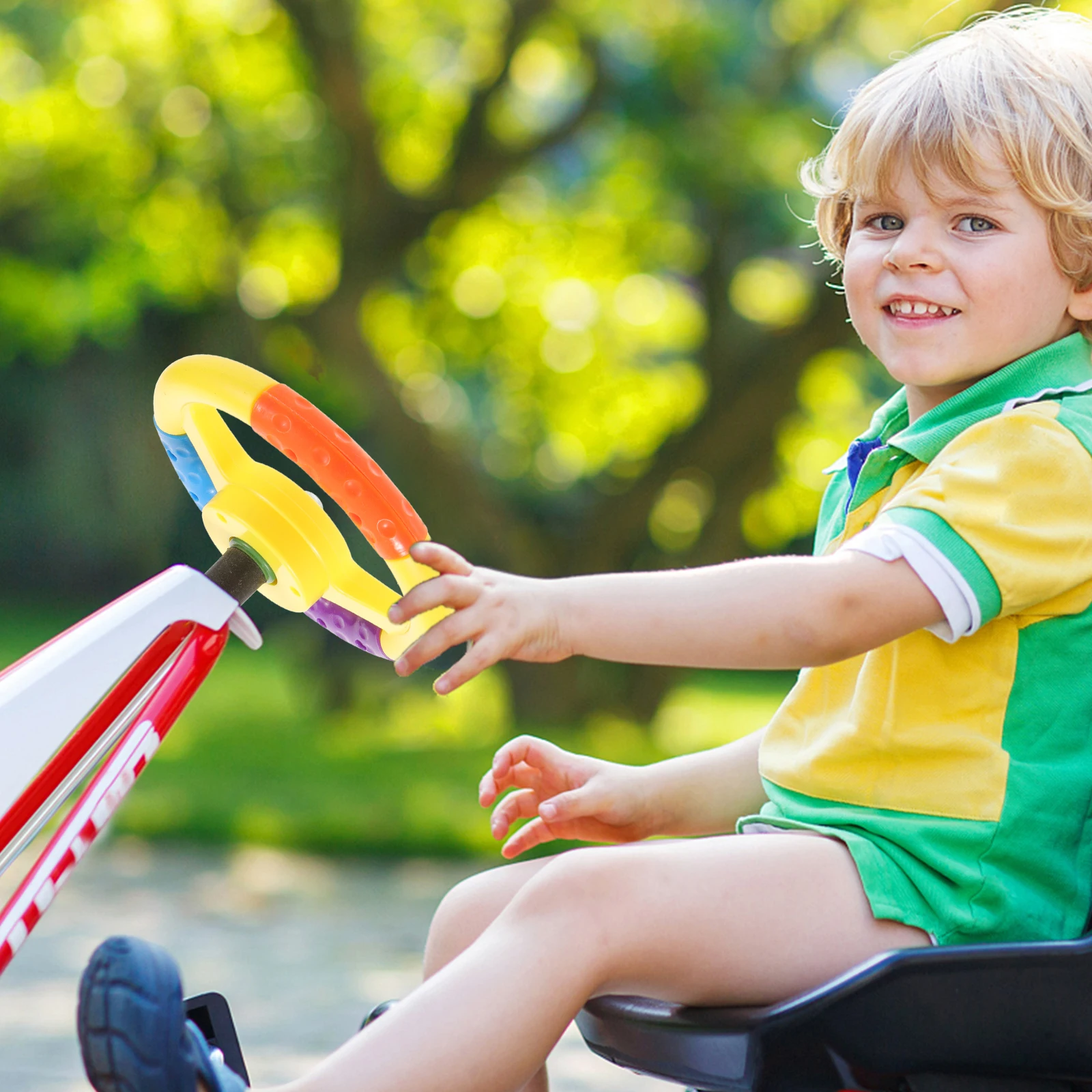 

Plastic 3 Colors Steering Wheel for Kids Car Toddler Vehicle Durable Bright Design Comfortable Grip Hand Feeling Gifts