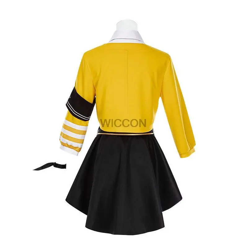 Tenma Saki-Costume de Cosplay Jaune pour Femme, Jupe Colorée, Tenue de Jeu, Projet Sekai, Scène, Anime, Halloween