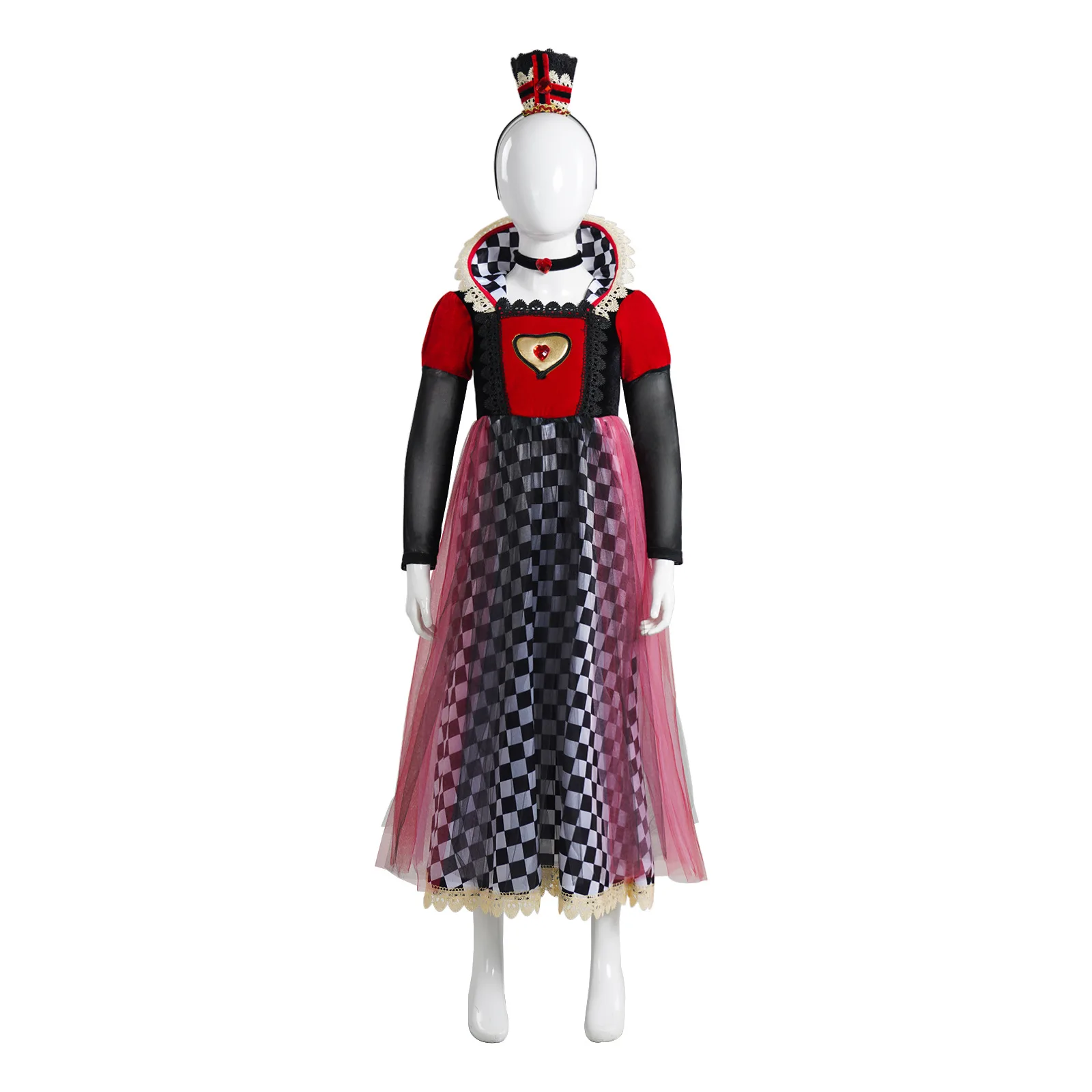 

Alice in Wonderland Cosplay Costume Red Queen Halloween Stage Performance Outfit Women's Traditional Chinese Clothing