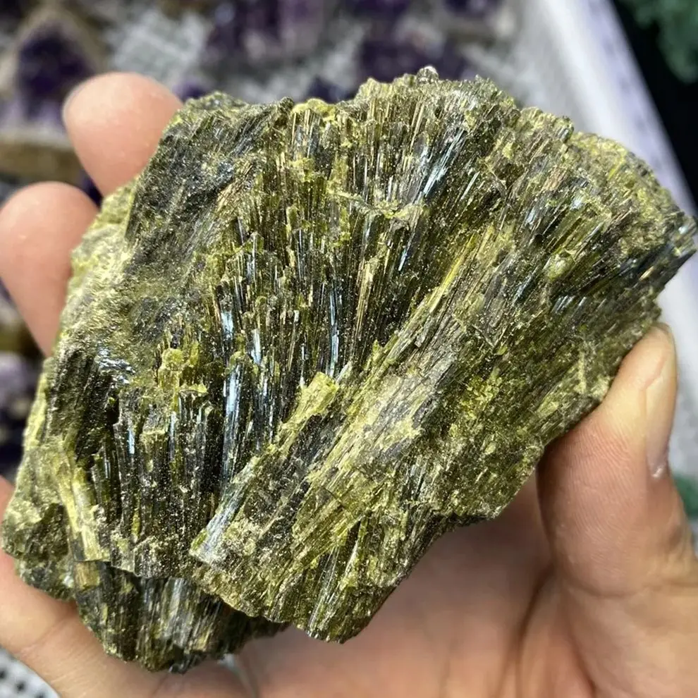 Natural Green Tourmaline Raw Stone Mineral Specimen Gemstones Healing  Collect Reiki Crystals Rock Stones 1pc
