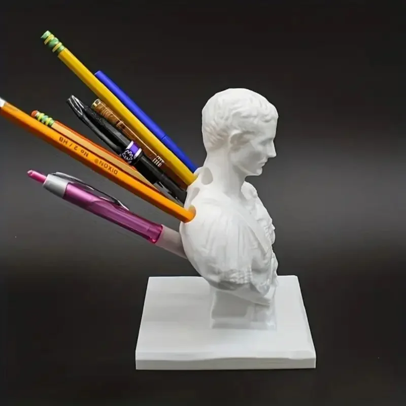 Julius Caesar statue Desk Pen Holder Office Desk Organizer Office Decor pen Rack Gift Stationery teacher gift