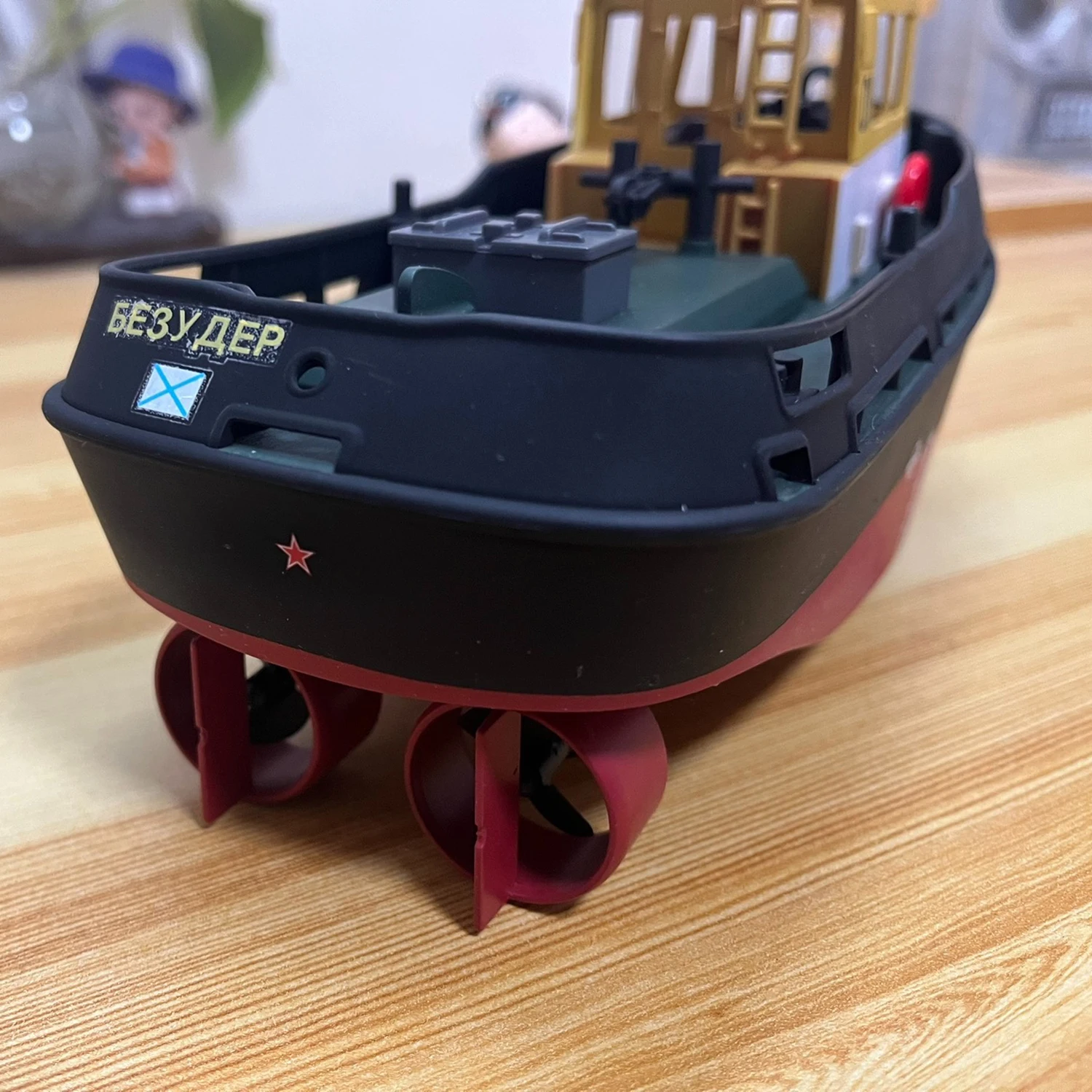 1/72 RC 선박 23cm 시뮬레이션 항구 원격 조종 예인선 듀얼 모터 RC 선박 모델 RTR 선박 장난감 소년 선물