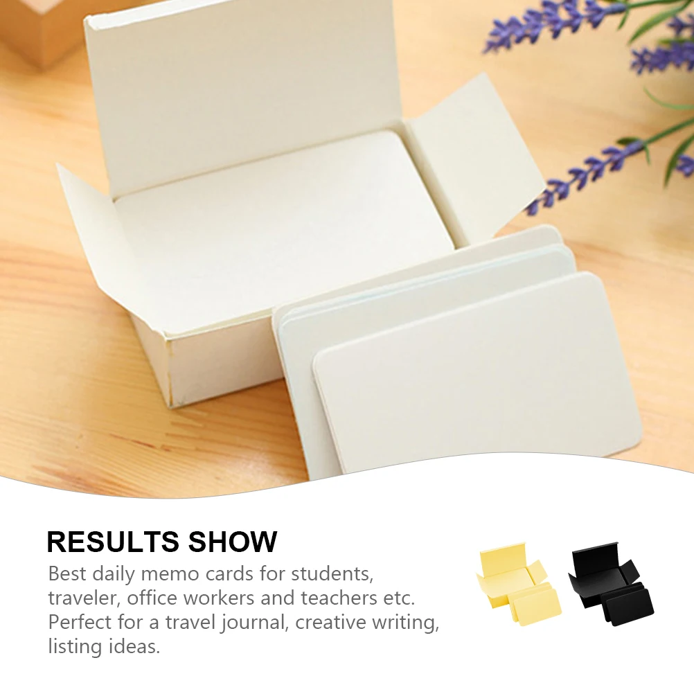 

2 Boxes Doodle Card Cue Plain Cards and Note DIY Memo Message Papers Blank
