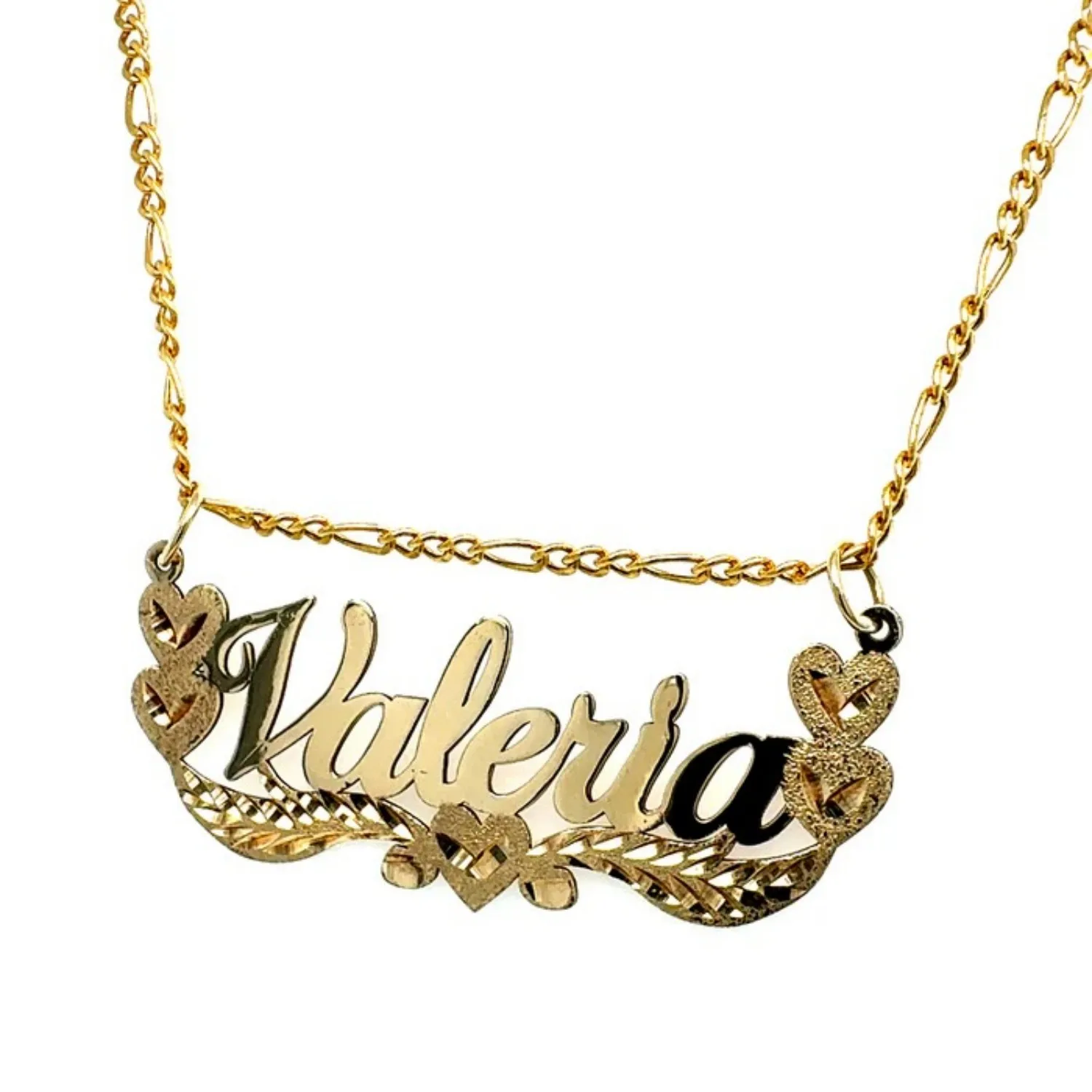 Personalized Stainless Steel Sand Pressing Jewelry Custom Name Necklace Valentine's Day Name Necklace Gift for Girlfriend