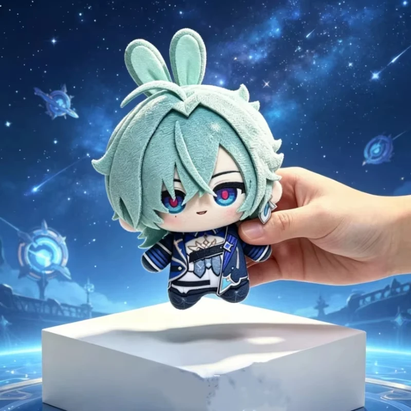 Genshin Impact Lohen Anhänger 10cm Anime-Charakter Sammlerstück Plüsch-Schlüsselanhänger Fangeschenke für Anime-Enthusiasten