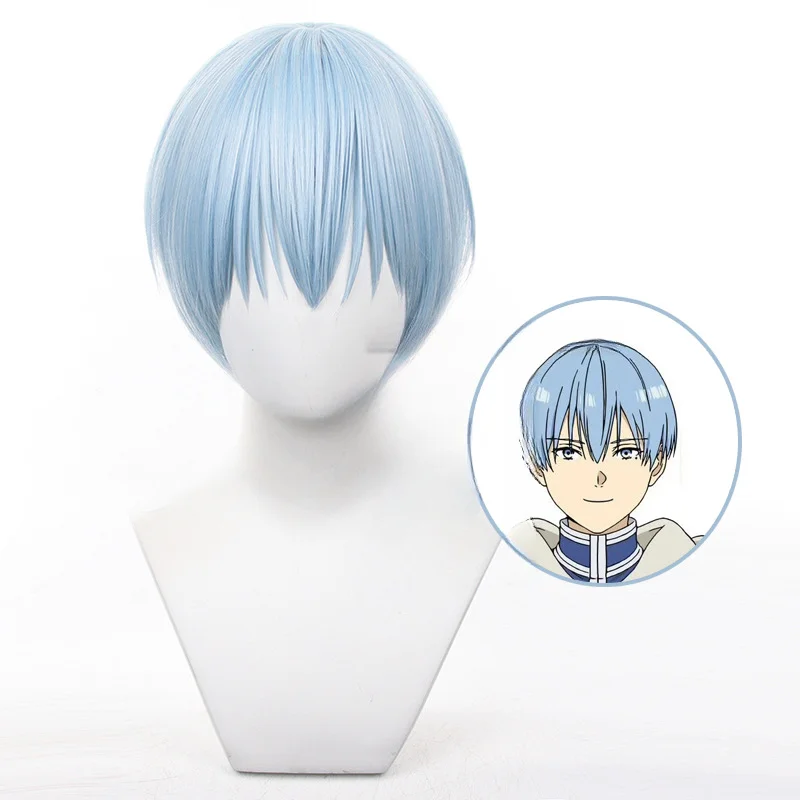 

Frieren: Beyond Journey's End Himmel Wig Himmel Blue Short Cosplay High Temperature Resistant Long Wigs Accessories + Wig Cap