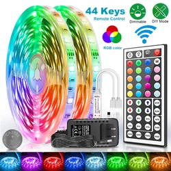 LED Strip Lights RGB 5050 LED Strips Remote Controller Color Changing Tape Light DC 12V Per Meter For Bedroom Room Kitchen Bar