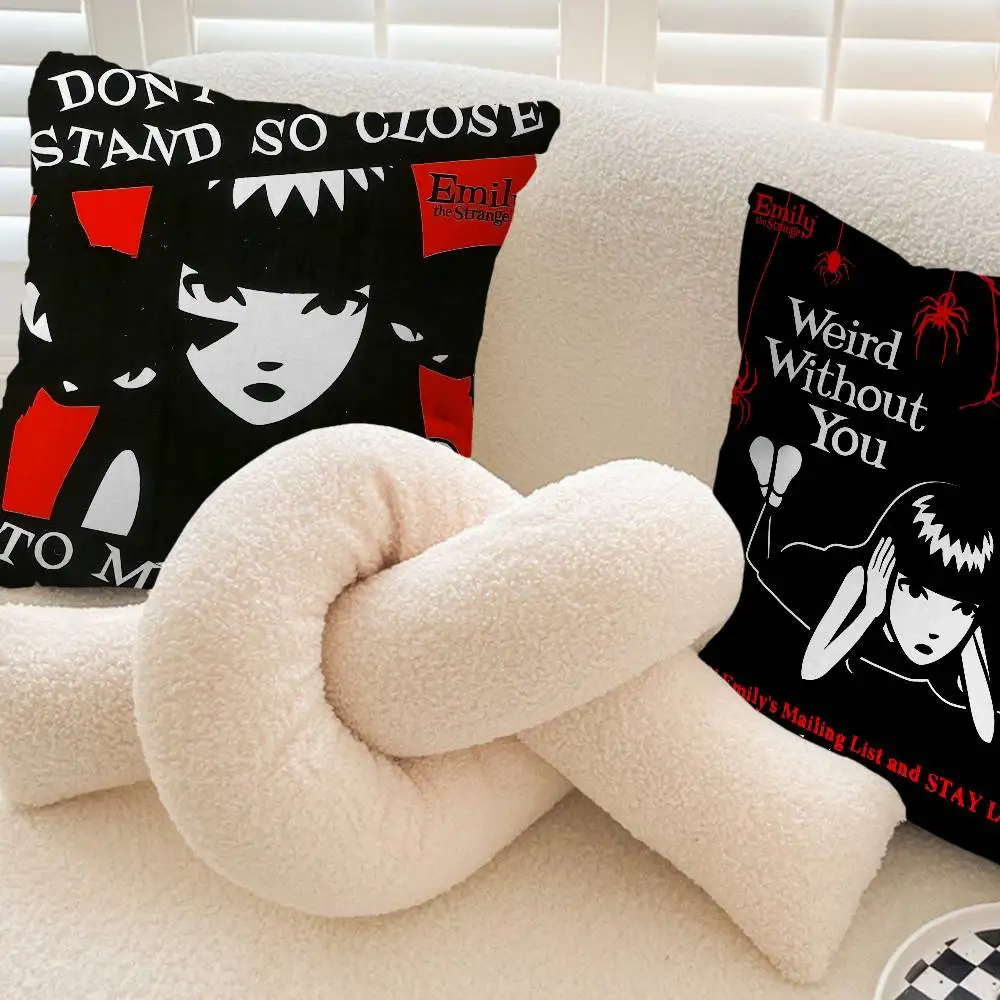 E-Emily-The-Strange Gothic-Alternative Cushion Cover Pillowcase Upholstery Sofa Throw Pillow Home Decor Pillowcas