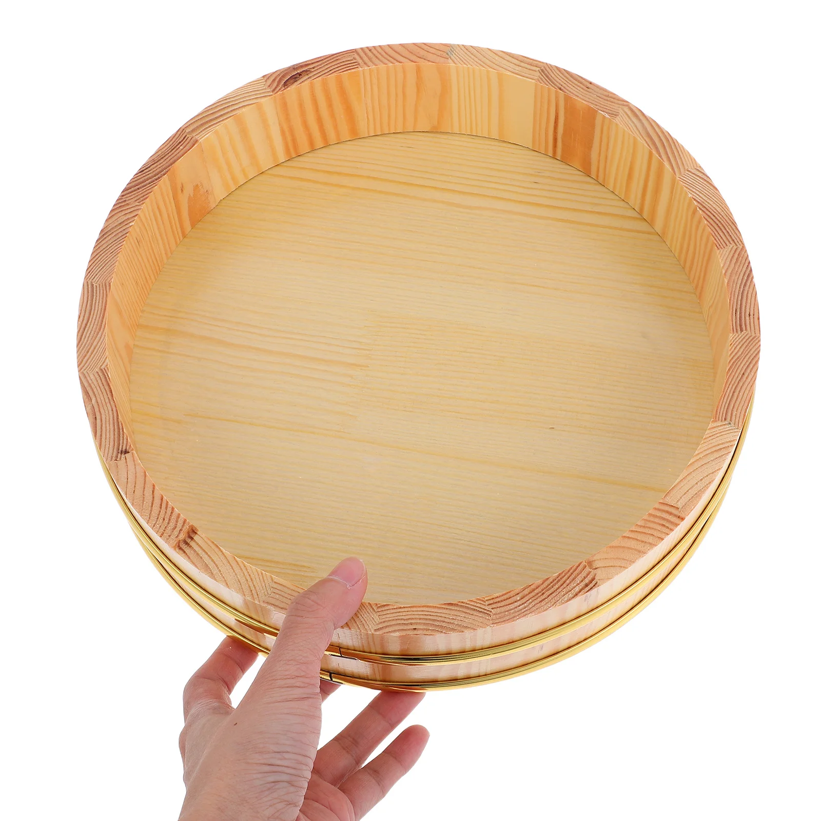 

Wooden Sushi Rice Mixing Tub 26Cm Japanese Hangiri Oke For Restaurant Sushi Preparation Bowl Kitchen Barware Tool