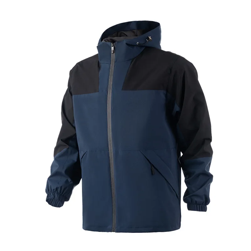 Spring and autumn thin men's waterproof hiking and mountaineering jacket, outdoor mountain hiking light windbreaker