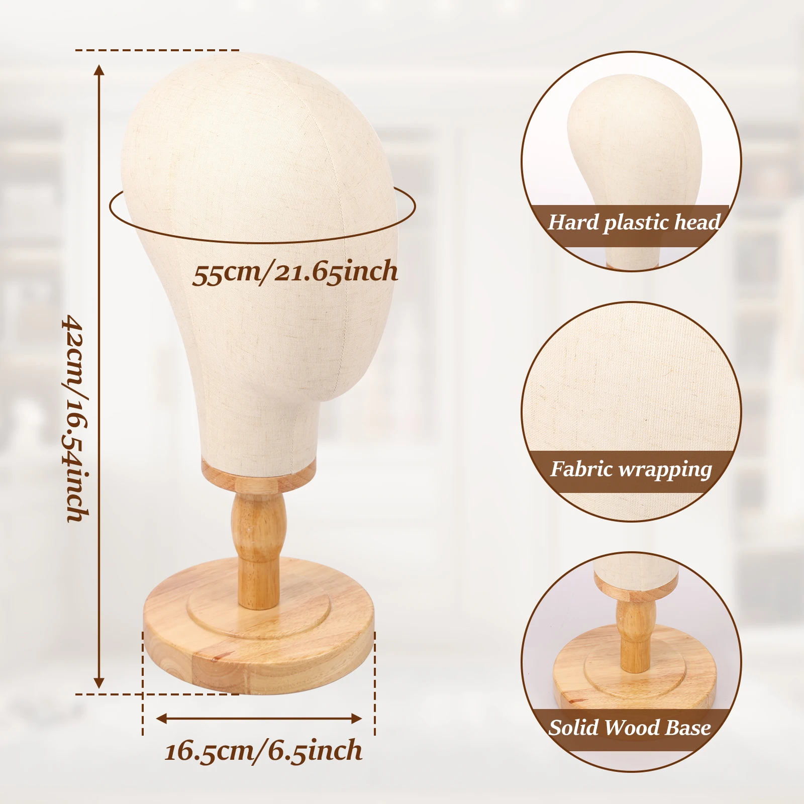 Cabeça de peruca de lona suporte de peruca cabeça de manequim para exibição de penteado fazendo suporte de peruca com cabeça suporte de peruca bonés headdres