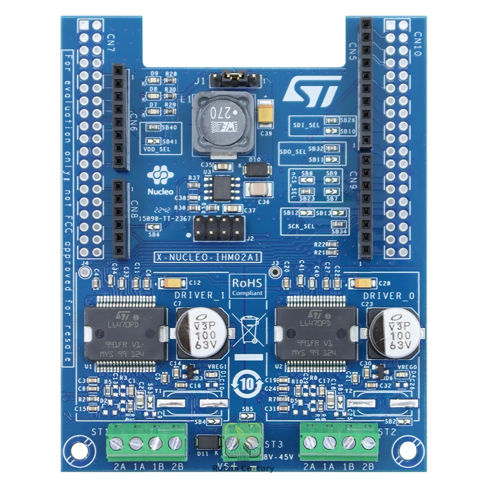 FOR ST X-NUCLEO-IHM02A1 L6470 Motor Controller Driver Power Management Nucleo Expansion Board 8-45V 3Arms/7A Peak SPI Stepper