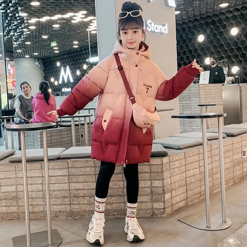 

Girls' Winter Cotton Coat with Hood Thermal Insulated FleeceLined Toddler & Kids Winter Jacket 2025 New Style