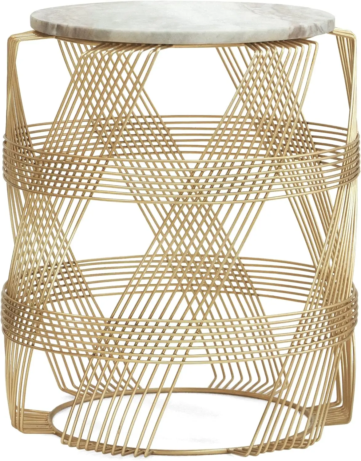 

Tiro END Table, Gold + Natural