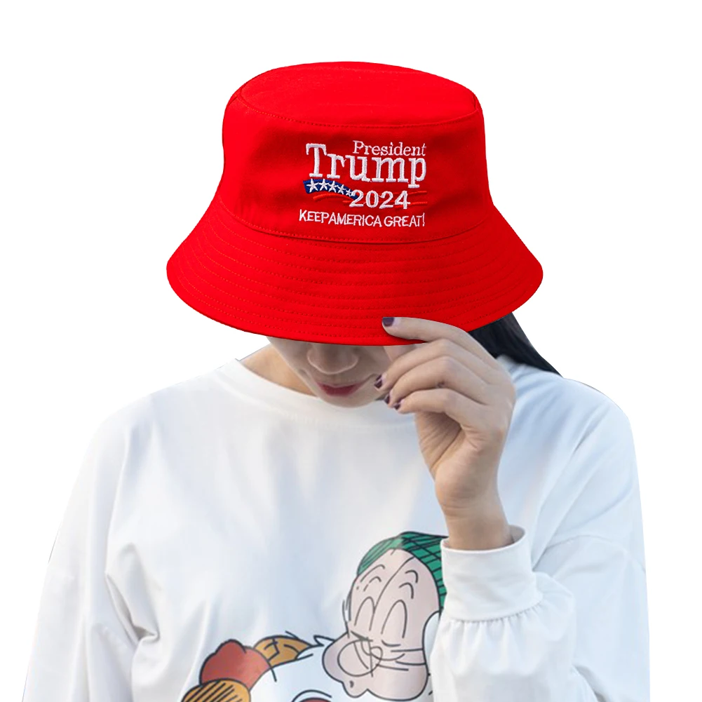 Trump 2024 Bucket Hat Keep America Great Outdoor Fishing Cap Cotton Beach Sun Hat Breathable Fashion Sun Cap for Men Women