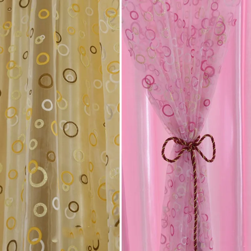 European Jacquard Curtains Drape Panel Sheer Tulle For Living Room Bedroom Voile Sheer Curtains Kitchen Treatments Panel Drapes