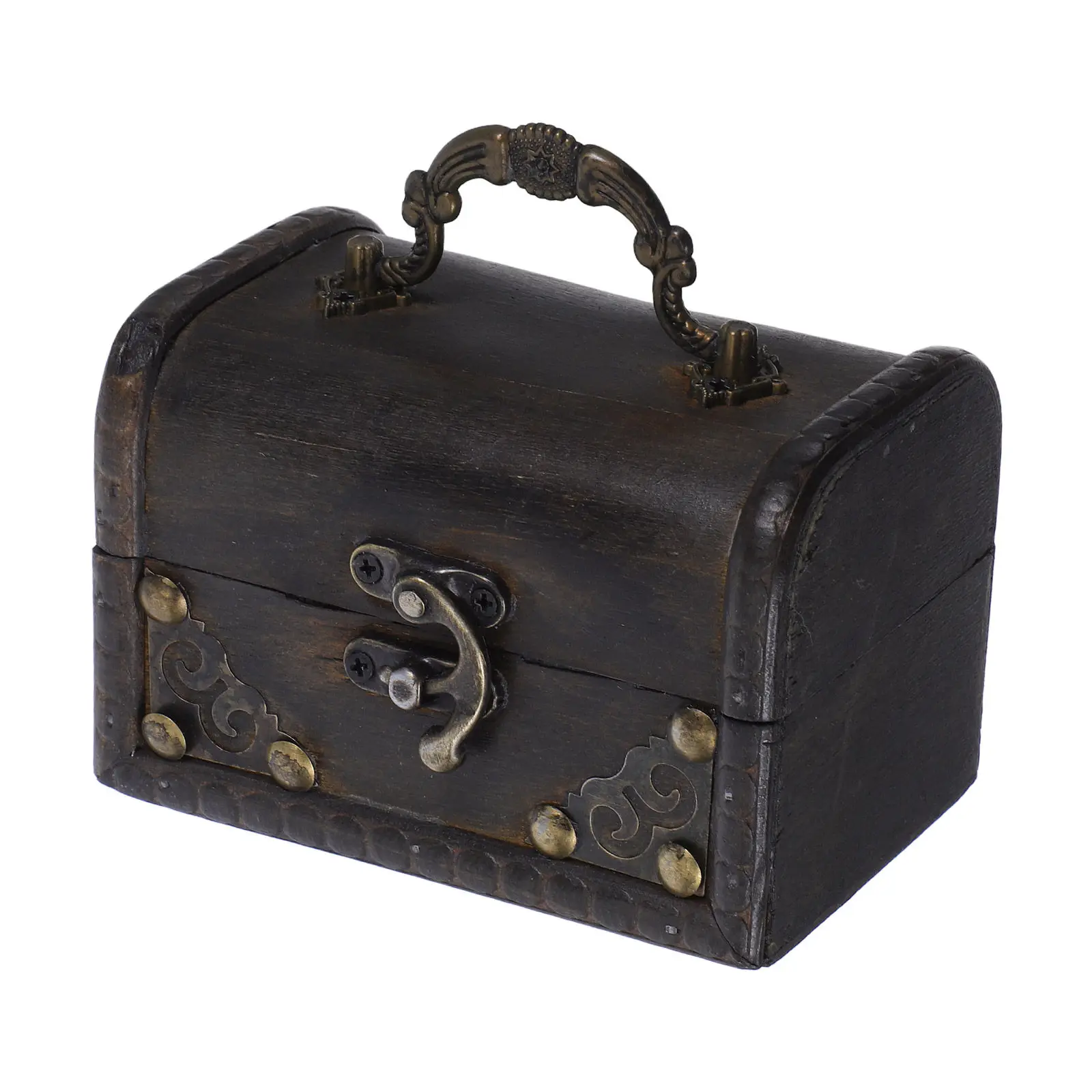 Retro Chinese Wooden Storage Box Vintage Desktop Organizer Decorative Jewelry Box Carved Wooden Treasure Chest