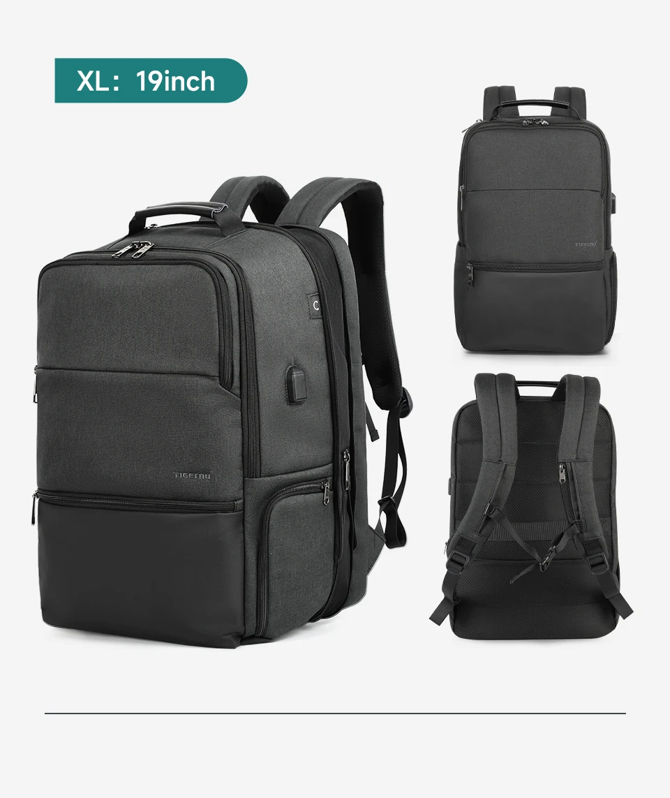 Tigernu Reise Rucksäcke Für Männer 15,6 17 19'' Laptop Rucksack Männlichen Business Rucksack Taschen Für Schule Rucksack Mochila Rucksack – Detail 19