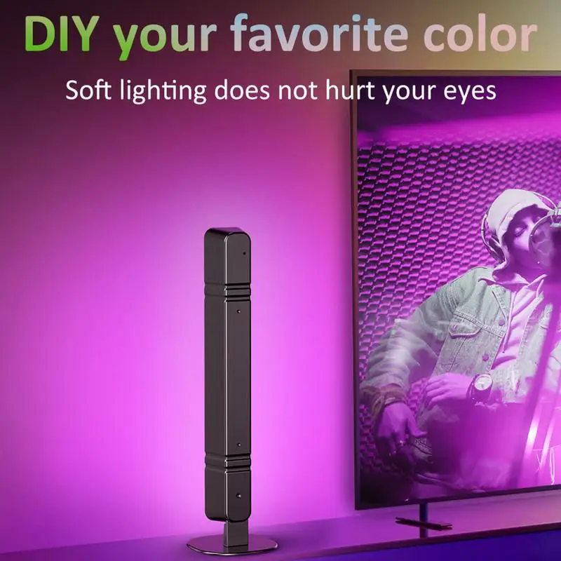 게임 LED 조명 색상 변경 주변 램프 원격 제어 색상 변경 음악 RGB 주변 조명 PC 룸 모니터 책상