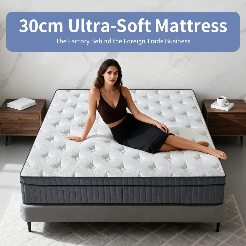 #Modern Durable Breathable Hotel & School Mattress Memory Foam Spring Mattress Source Factory