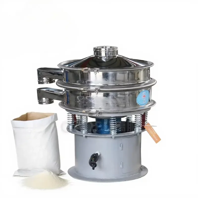 Industry Wheat Flour Sieving Vibration Sifter Corn Starch Screening Vibrator Sieve Rotary Vibrating Screen Separator Machine