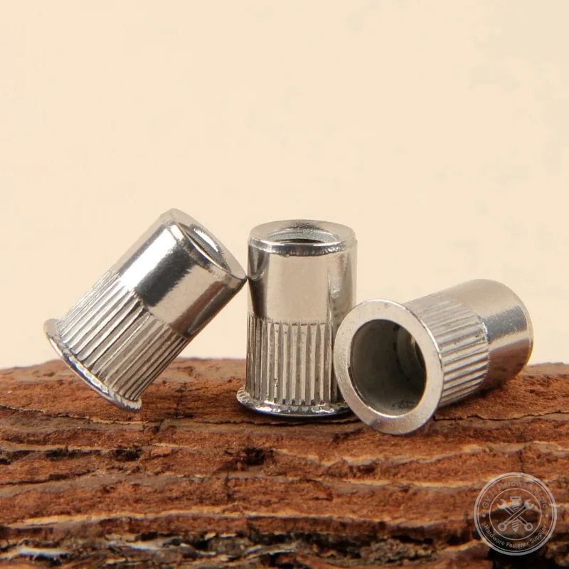 Small Countersunk Knurled Blind Rivet Nut 304 Stainless Steel Rivnut Thread Size M3 M4 M5 M6 M8 M10 M12 Length 9mm-22mm Fastener
