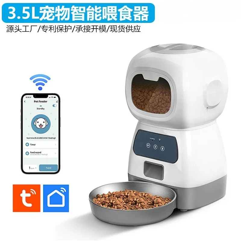 3.5L Smart Pet Feeder WiFi Remote Control Timing Quantitative Automatic Cat Dog Food Dispenser Pet Feeding Machine