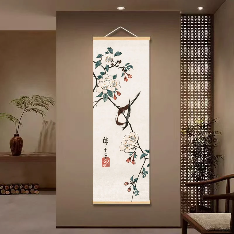 The classic Japanese ukiyo-e style hanging painting of 