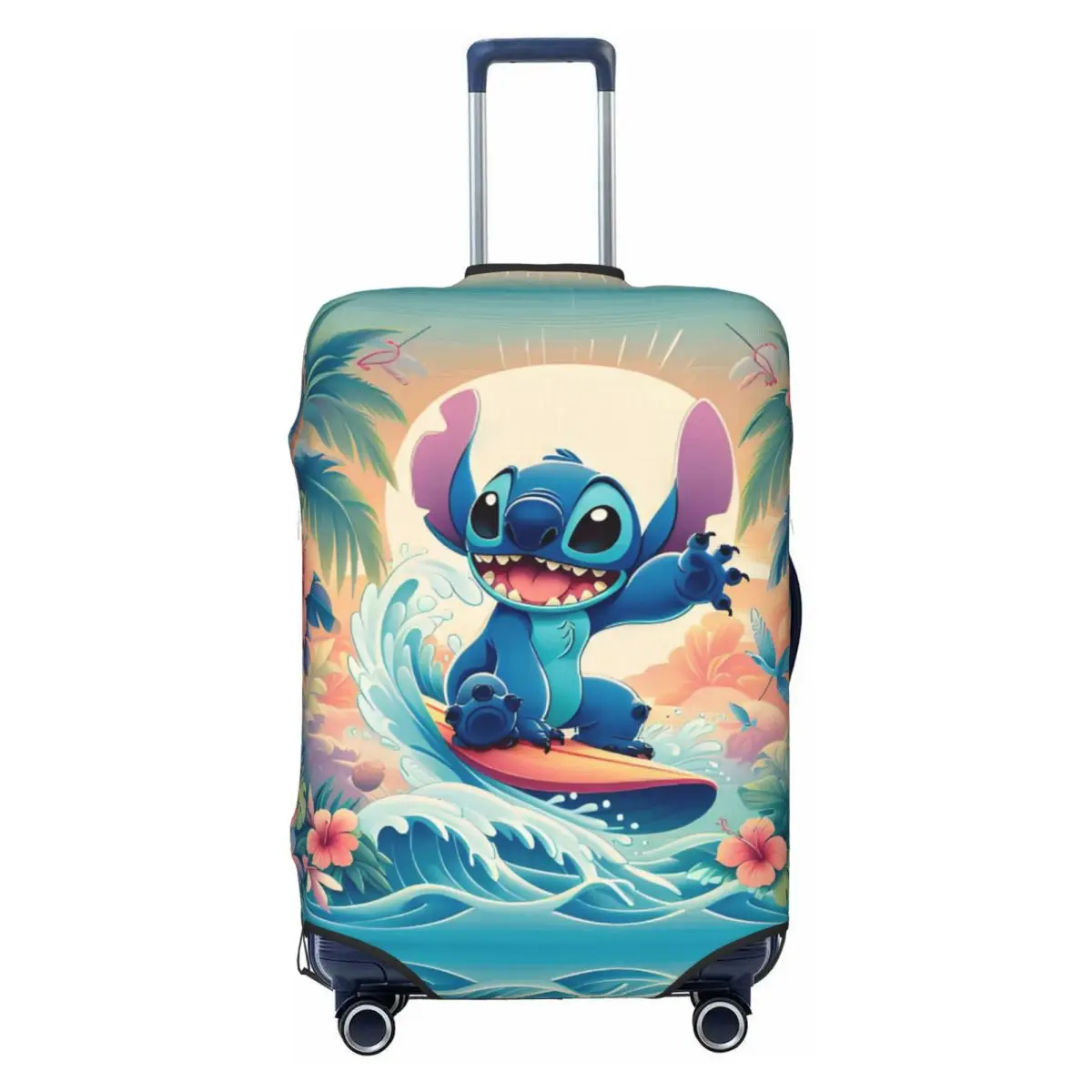 

Custom Stitch Anime Printed Suitcase Cover Dust Proof Kawaii Cartoon Design Luggage Covers Protector for 18-32 inch