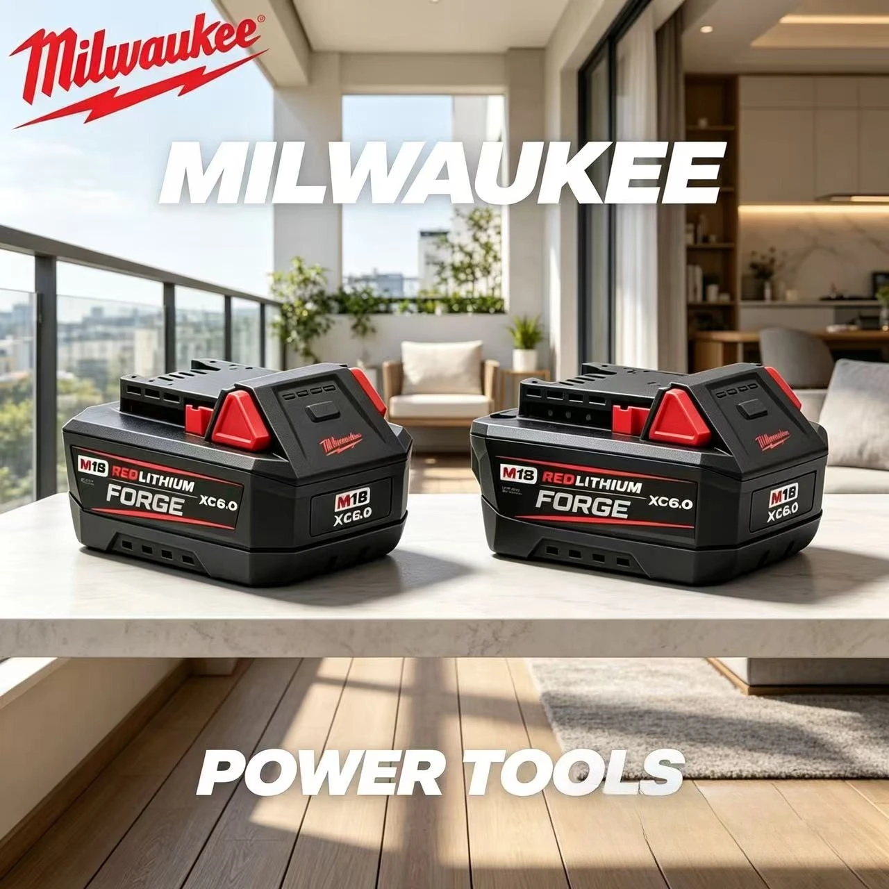 

18V 8.0Ah Durable Replacement Battery for Milwaukee M18B4 M18B6 Fit 2656-20 2657-20 Impact Wrench Auto Repair Construction Tools