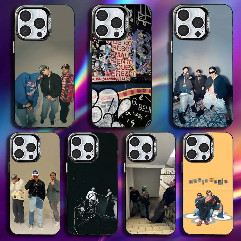 

Latin Mafia Music Group Phone Case For iPhone 16,15,14,13,12,11,Pro,Max,Plus,Mini,XS,SE Anti Fall Black Matte Hard Bumper