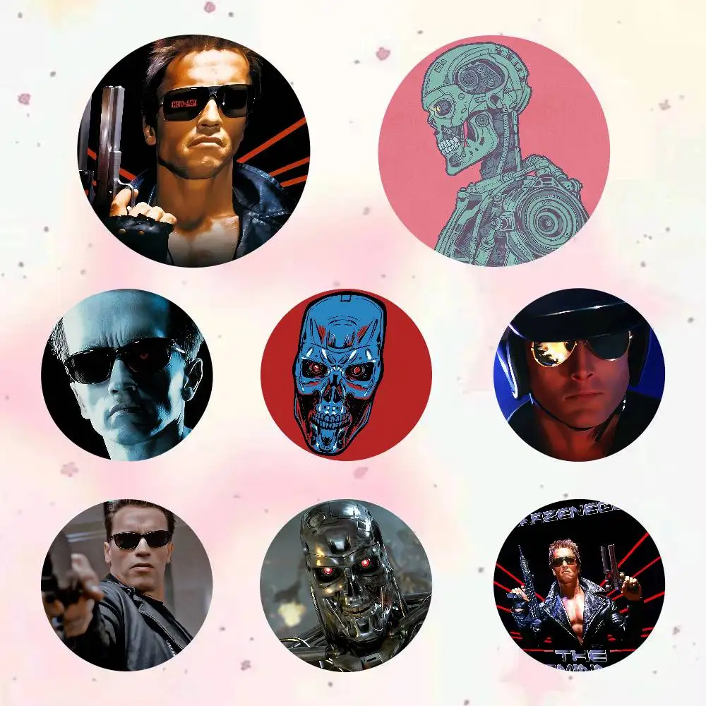 Movie The Terminator Cute Cartoon Button Pin Brooch Badge Bag Decor Fans Collect