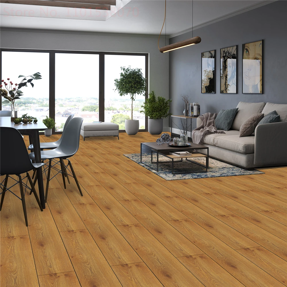 Thickened Faux Wood Grain Sticker, Peel-And-Stick DIY Bathroom Kitchen Floor Stickers, Wall Renovation Wallpaper Home Decoration