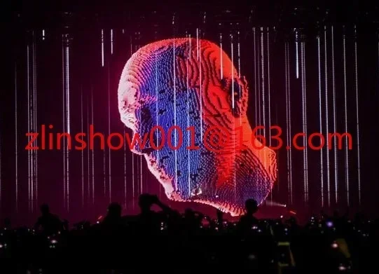 100inch Holo Gauze 3D Screen 360 Degree Holographic projection Hologram Mesh Screen For Big Stage Music Concert Event