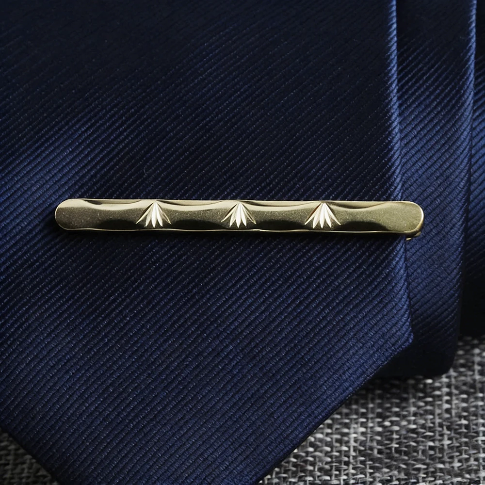 جديد الرجال 5 سنتيمتر معدن الذهب سليم التعادل بار حفل زفاف الأعمال التبعي مواد من الستانلس ستيل التعادل كليب المشبك تصميم غير منتظم #4