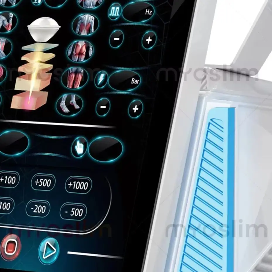 Focus Shockwave Therapy Machine Piezoelectric 7 Silicone Pads 4-66mm Depth Pain Relief Physiotherapy Salon Equipment A63