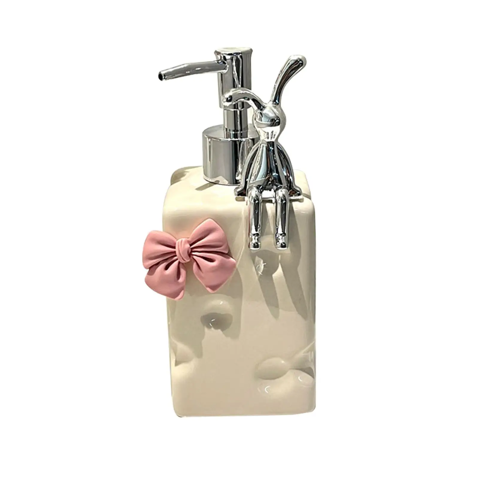 Ceramic Soap Dispenser Sturdy Multipurpose Novelty Empty Pump Lotion Bottle for Kitchen Vanity Hotel Farmhouse Laundry Room