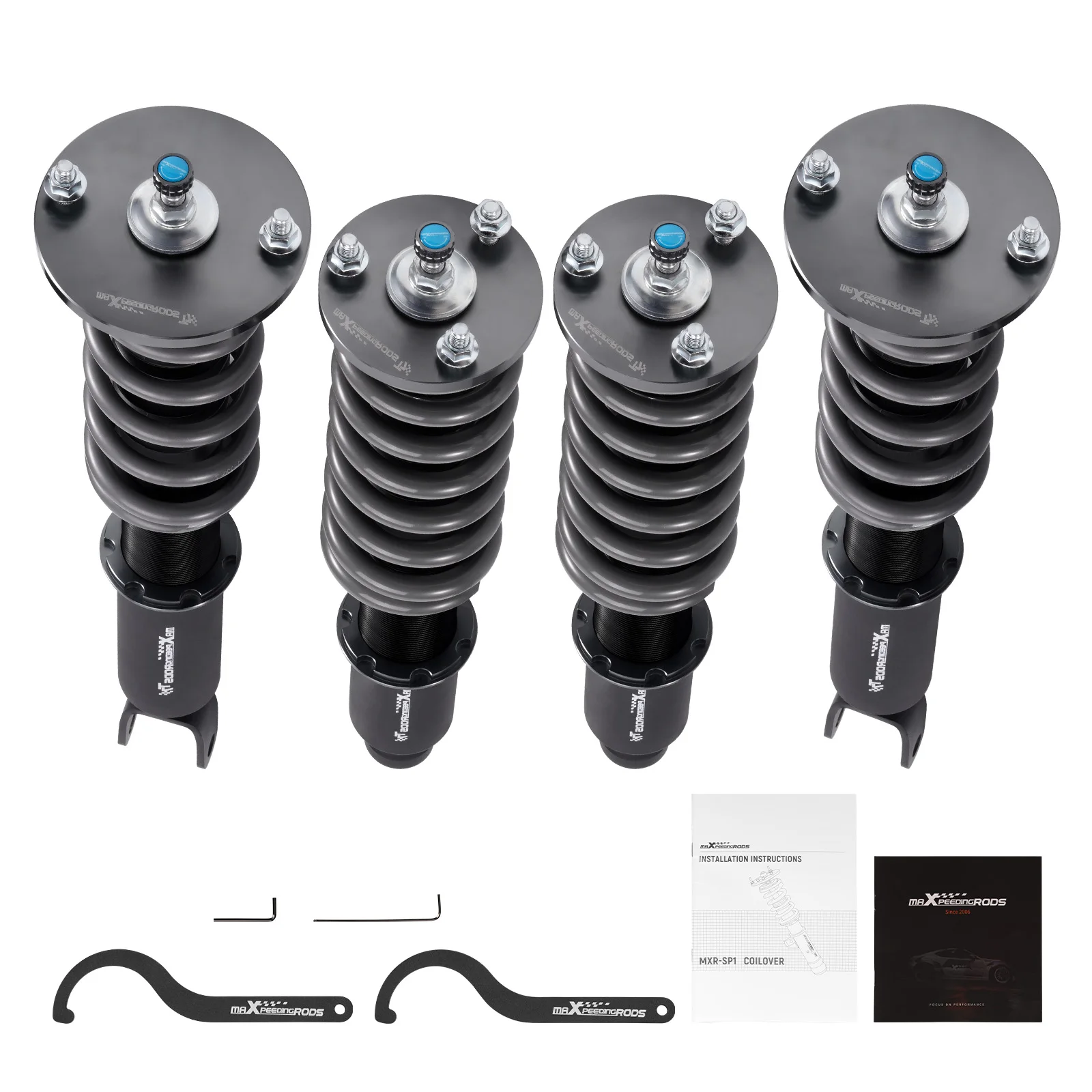 MaXpeedingrods 24 Way Damper Adj. Coilovers Suspension for Honda Accord DX EX LX CD5 CD7 1994-1997