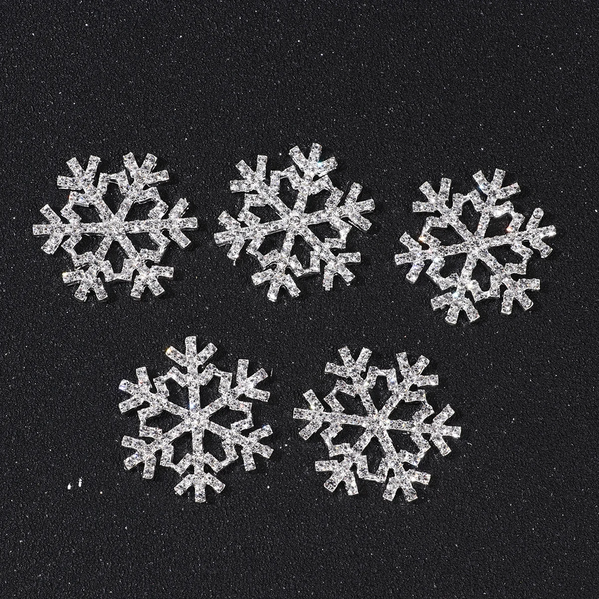 

5pcs Snowflake Shoe Decoration Exquisite Rhinestone Patch For Women Diy Shoes Accessories Silver Jewelry Craft Kit