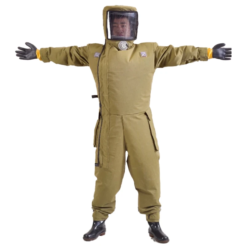 Beekeeping Cotton Suit Beekeeper Protection Clothing Safety Suit Sting Proof Ventilated Anti Bee Jacket Attached Fencing Veil