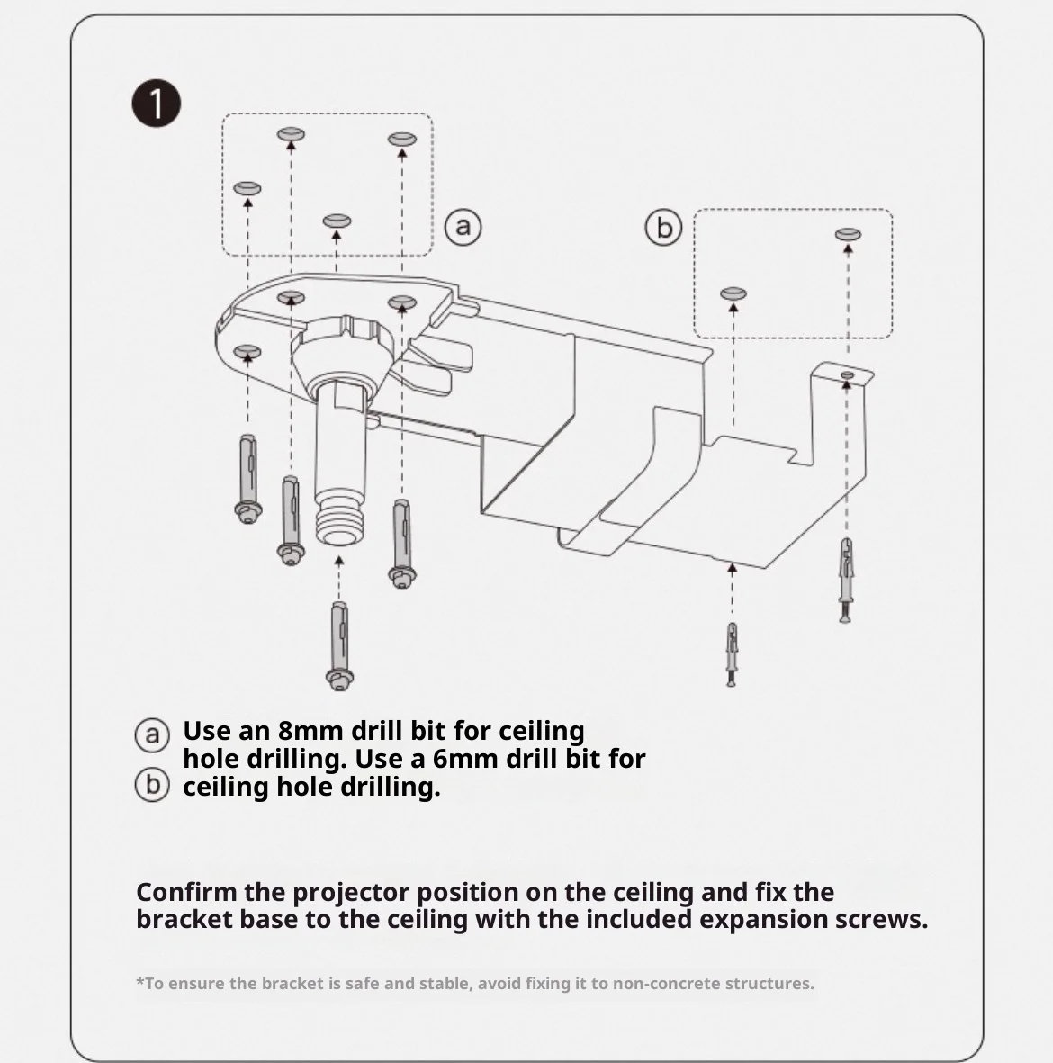 NEW Projector Hanger Ceiling Bracket Pro 1/4 Inch Universal Stand for XGIMI Projector RS20 Series,RS10,RS10 Pro,RS10 Plus