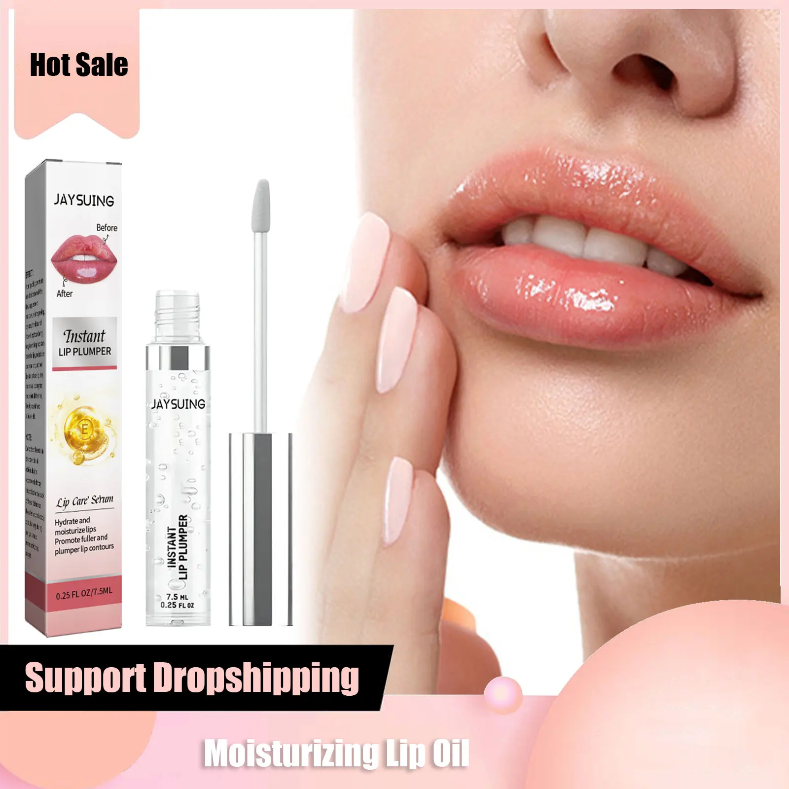 

Moisturizing Lip Oil Reducing Lips Lines Plumping Lip Gloss Long Lasting Waterproof Nourishing Hydrating Anti Cracking Lipstick