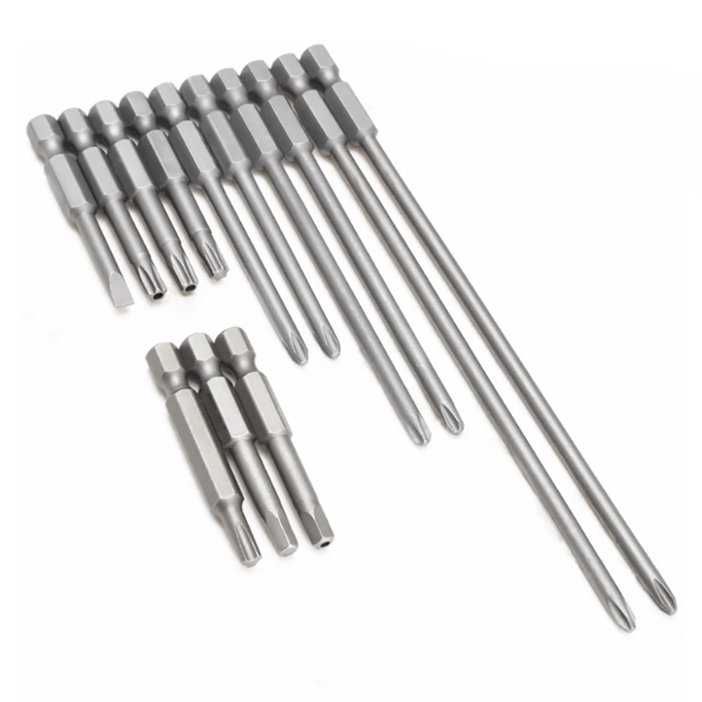 1Pcs Cross Electric Screwdriver T6-T50 50-75mm S2 Extended Strong Magnetic Drill Plum Blossom Internal Hexagonal Straight Wrench