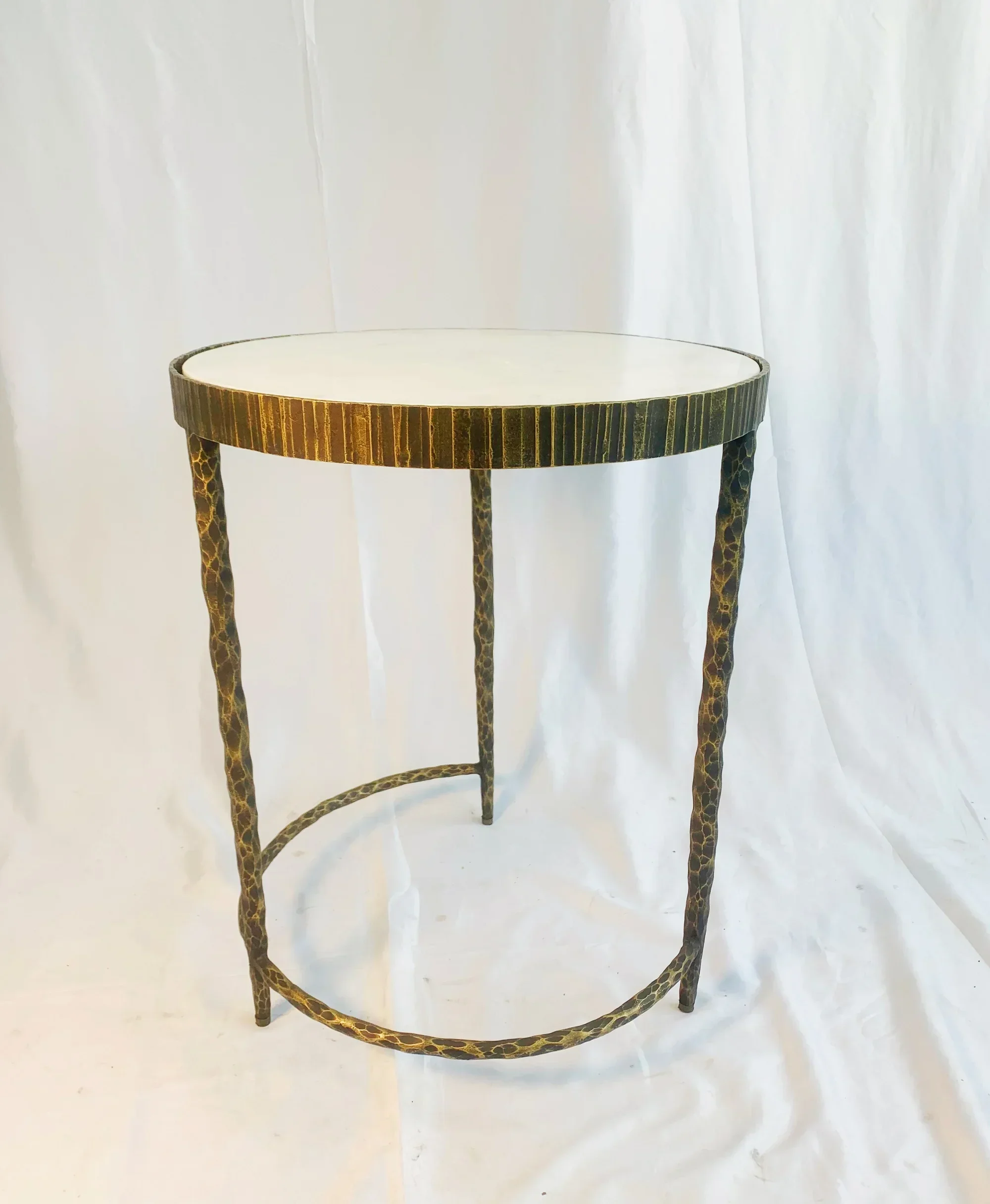 A light luxury retro forged pattern antique copper coffee table living room bedroom cover a few corners