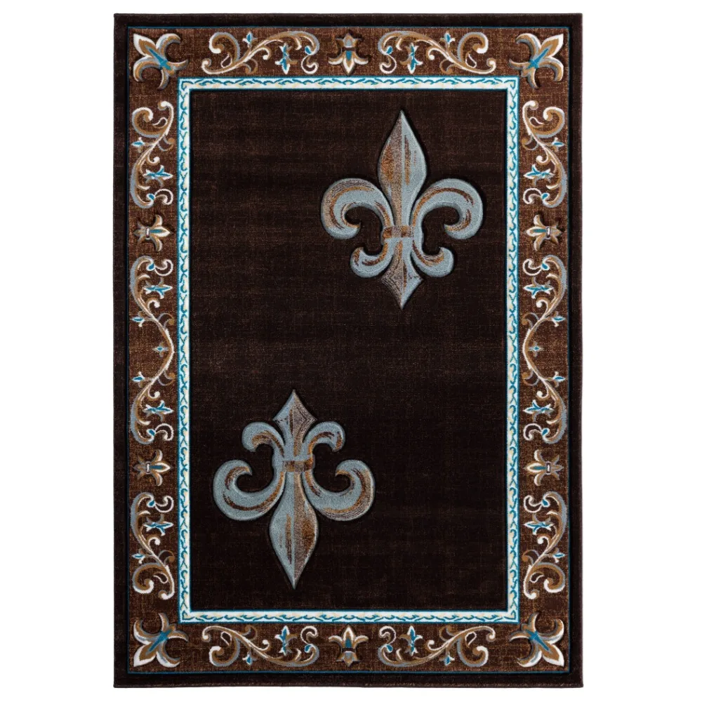United Weavers Drachma Peleus Transitional Border Accent Rug, Brown, 2'7 x 4'2