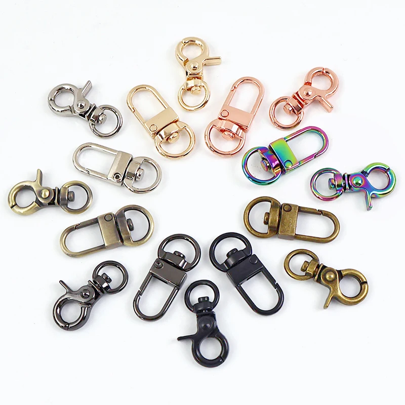 

10/20Pcs 10mm Backpack Carabiner Clips Buckle Dog Leash Swivel Lobster Clasp Trigger Snap Hook Chain Strap Connector Hanger Clip