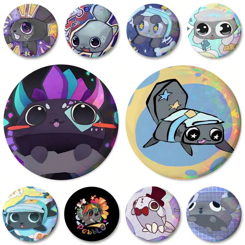 D-Dandys World P-Pebble Round Badges Can Be Used To Decorate Clothes And Backpack Pins