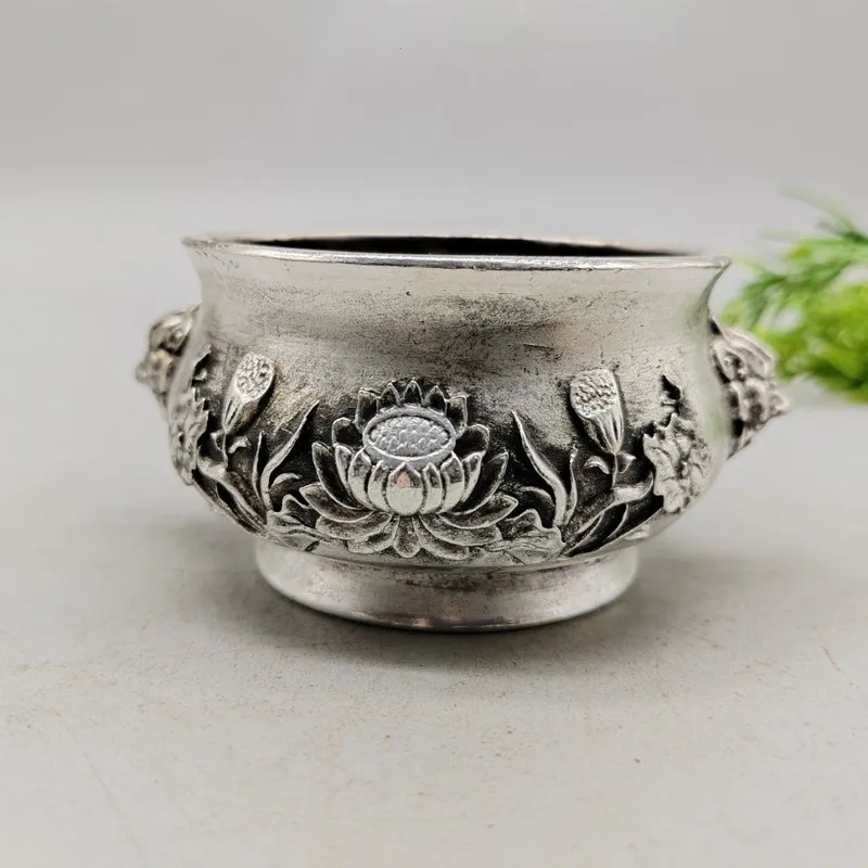 Manufacturer wholesale of antique-style, distressed alloy lion head and dragon-phoenix cylinder relief decorations, handicrafts,